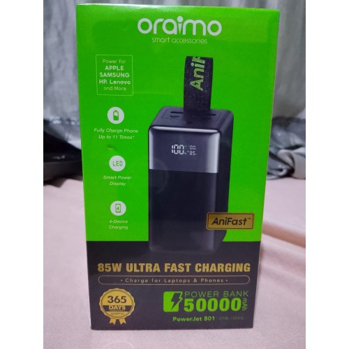 oraimo 50000mAh 85W Fast Charging Power Banks
